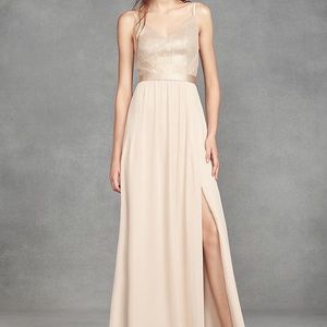 Vera Wang Champagne Bridesmaids Dress